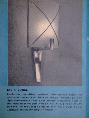 Publicité 1955 lunel applique - publicitÉ,