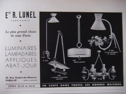 Publicité 1953 ets lunel - publicitÉ,
